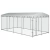  kültéri kutyakennel tetővel 7,6 x 3,8 x 2,3 m