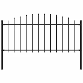    fekete lándzsahegy tetejű acélkerítés (0,5-0,75) x 1,7 m