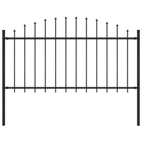    fekete lándzsahegy tetejű acélkerítés (1,25-1,5) x 1,7 m