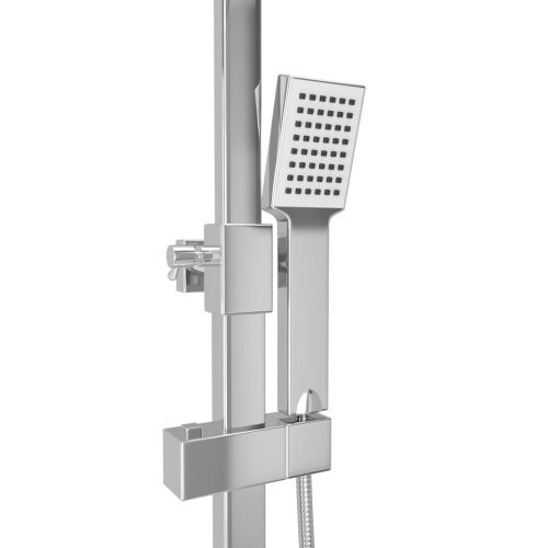  rozsdamentes acél dupla fejű zuhanyszett termosztáttal