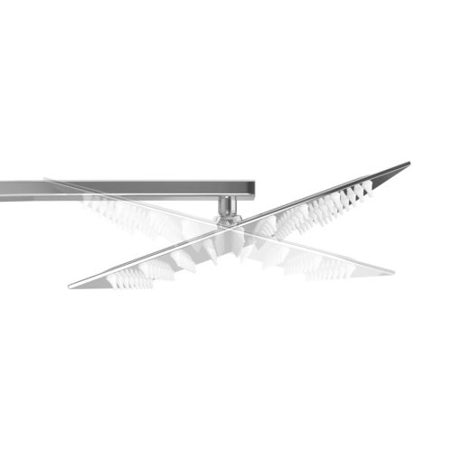  rozsdamentes acél dupla fejű zuhanyszett termosztáttal