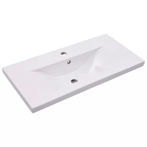  fehér kerámia beépíthető mosdókagyló 81 x 39,5 x 18,5 cm