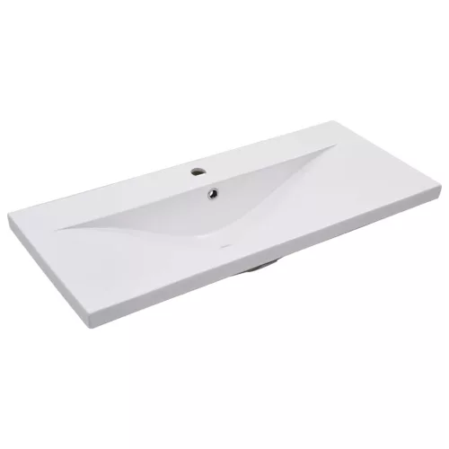  fehér kerámia beépíthető mosdókagyló 91 x 39,5 x 18,5 cm