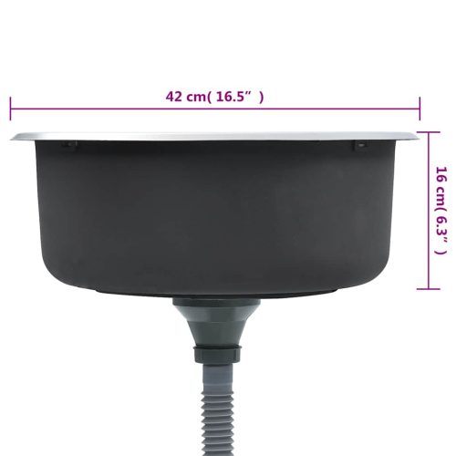  rozsdamentes acél mosogatótálca szűrővel és bűzelzáróval