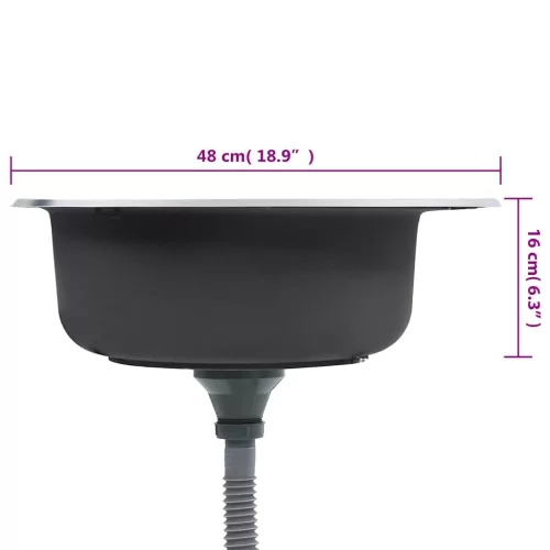  rozsdamentes acél mosogatótálca szűrővel és bűzelzáróval