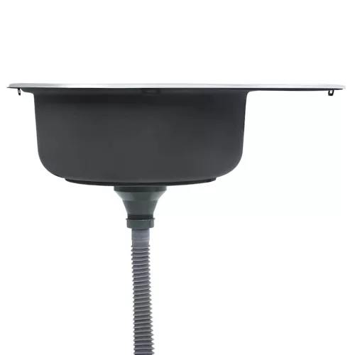  rozsdamentes acél ovális mosogatótálca szűrővel és bűzelzáróval