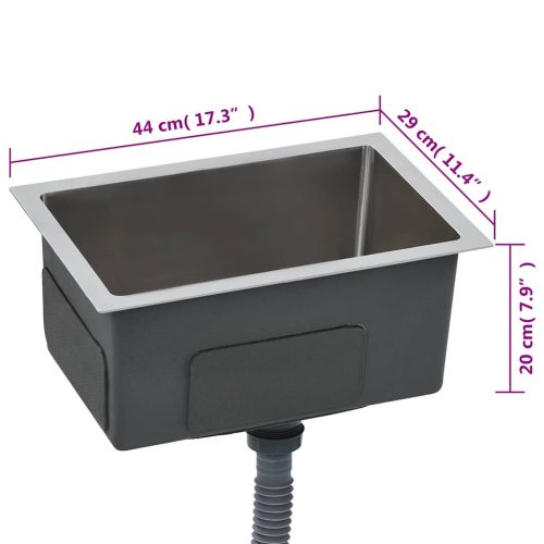  kézzel készített rozsdamentes acél konyhai mosogató