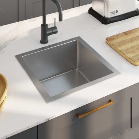  kézzel készített rozsdamentes acél konyhai mosogató