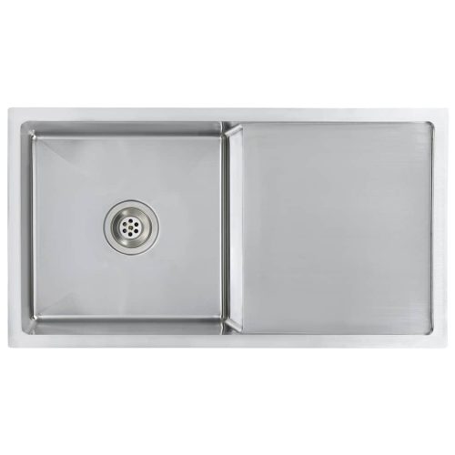  kézzel készített rozsdamentes acél konyhai mosogató