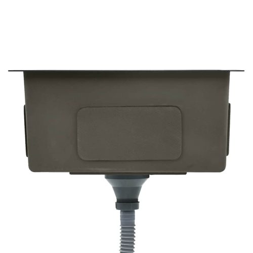  fekete kézzel készített rozsdamentes acél konyhai mosogató