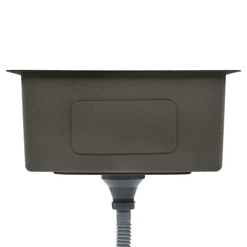  fekete kézzel készített rozsdamentes acél konyhai mosogató