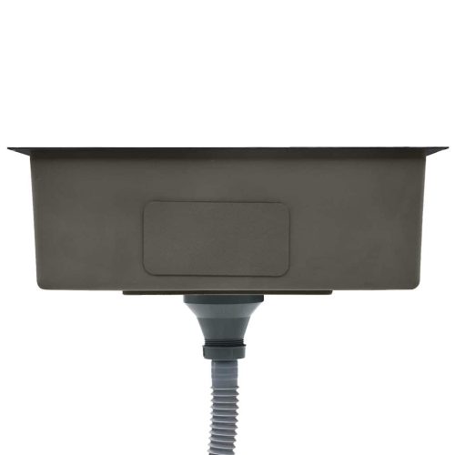  fekete kézzel készített rozsdamentes acél konyhai mosogató