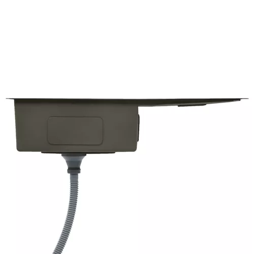  fekete kézzel készített rozsdamentes acél konyhai mosogató