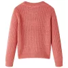 Gyerek pulóver kötött közepes rózsaszín 140