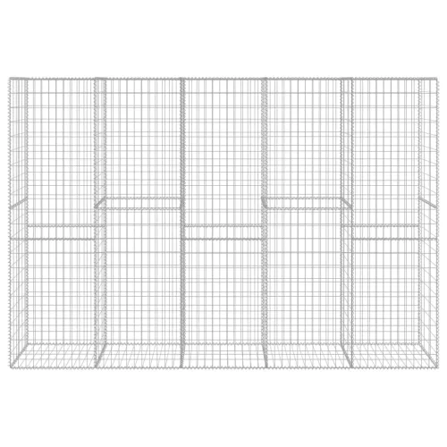  horganyzott acél gabion fal fedéllel 300 x 50 x 200 cm