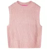 Gyerek pulóver mellény kötött világos rózsaszín 104