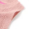 Gyerek pulóver mellény kötött világos rózsaszín 116