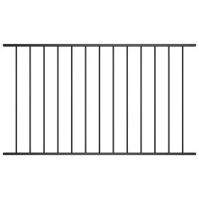  fekete porszórt acél kerítéspanel 1,63 x 1 m