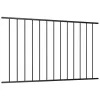  fekete porszórt acél kerítéspanel 1,63 x 1 m