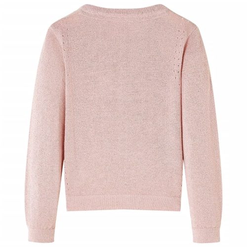 Gyerek kardigán kötött puha rózsaszín 116