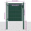  zöld PVC és acél kerítéskapu 100 x 81 cm