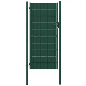  zöld PVC és acél kerítéskapu 100 x 204 cm
