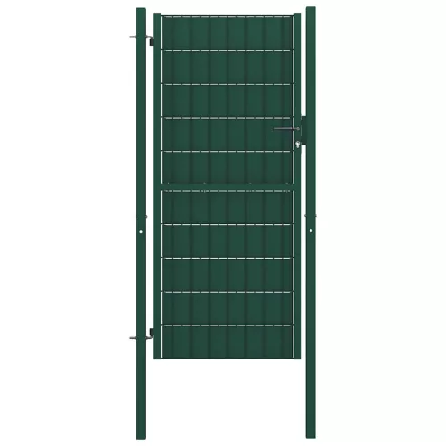  zöld PVC és acél kerítéskapu 100 x 204 cm