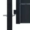  antracitszürke PVC és acél kerítéskapu 100 x 101 cm  