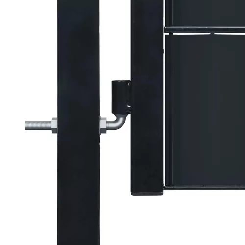  antracit PVC és acél kerítéskapu 100 x 204 cm