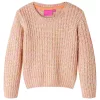 Gyerek pulóver kötött puha rózsaszín 104