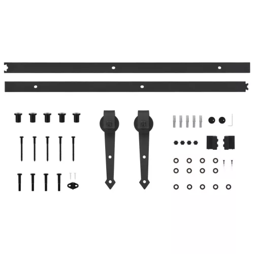  SKIEN fekete acél tolóajtó fémszerelék készlet 200 cm