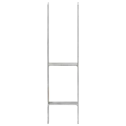  6 db ezüstszínű horganyzott acél kerítéshorgony 14 x 6 x 60 cm