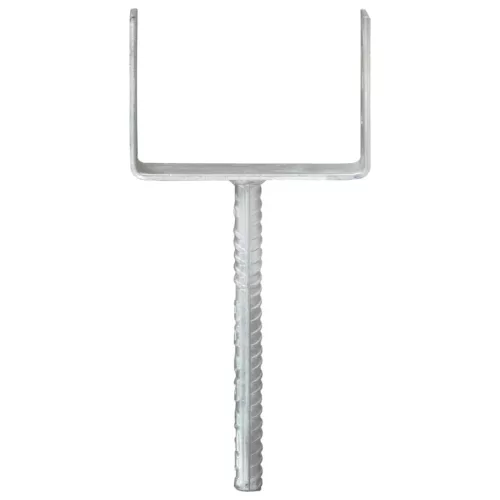  6 db ezüstszínű horganyzott acél kerítéshorgony 14 x 6 x 30 cm