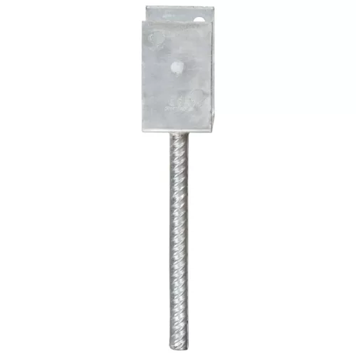  6 db ezüstszínű horganyzott acél kerítéshorgony 14 x 6 x 30 cm