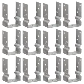    12 db ezüstszínű horganyzott acél kerítéshorgony 9x6x15 cm
