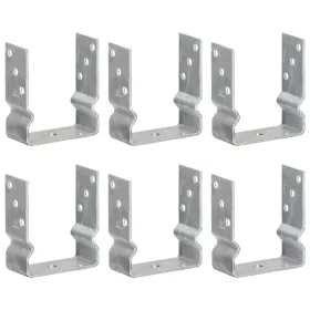    6 db ezüstszínű horganyzott acél kerítéshorgony 12 x 6 x 15 cm