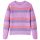 Gyerek pulóver csíkos kötött lila és rózsaszín 92
