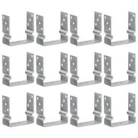    12 db ezüstszínű horganyzott acél kerítéshorgony 14 x 6 x 15 cm
