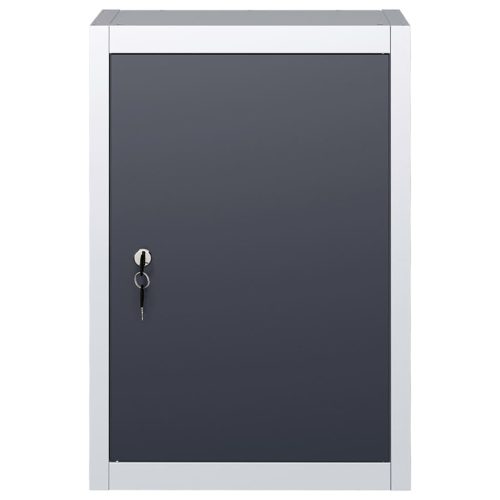  szürke és fekete ipari stílusú fém fali szerszámos szekrény