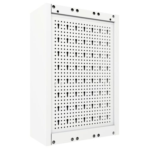  szürke és fekete ipari stílusú fém fali szerszámos szekrény