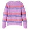 Gyerek pulóver csíkos kötött lila és rózsaszín 104
