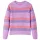 Gyerek pulóver csíkos kötött lila és rózsaszín 116