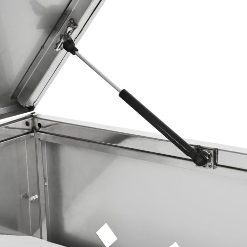  rozsdamentes acél tároló két gurítható szemeteskukához 240 L