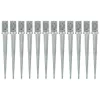  12 db ezüstszínű horganyzott acél kerítéstüske 8 x 8 x 76 cm