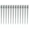  12 db ezüstszínű horganyzott acél kerítéstüske 8 x 8 x 91 cm