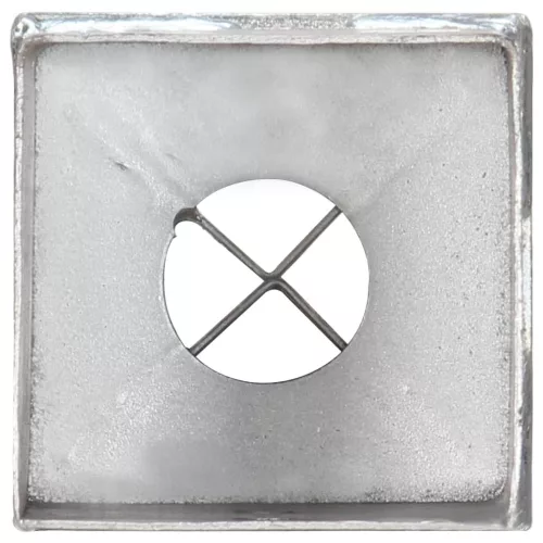  12 db ezüstszínű horganyzott acél kerítéstüske 8 x 8 x 91 cm