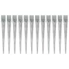  12 db ezüstszínű horganyzott acél kerítéstüske 10 x 10 x 91 cm