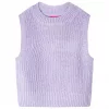 Gyerek pulóver mellény kötött világos lila 92