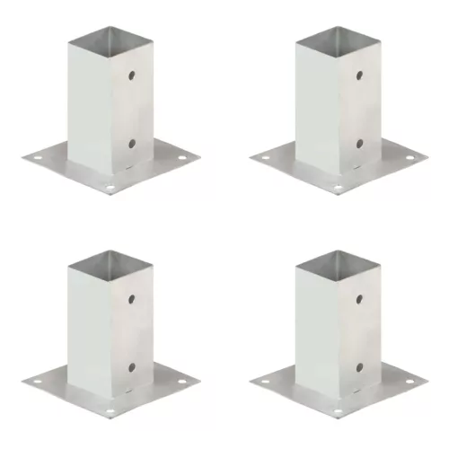  4 db horganyzott fém oszloprögzítő 71 mm