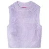 Gyerek pulóver mellény kötött világos lila 104
